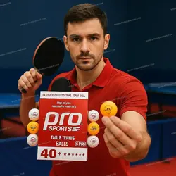 توپ پینگ پنگ پرو اسپرتز مدل 6 ستاره PRO SPORTS بسته 6 عددی با بهترین قیمت + خرید آنلاین