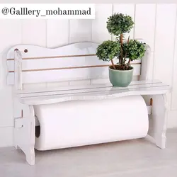شلف جا دستمال رولی طرح نیمکت ضد آب نانو