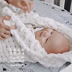 پتو نوزاد دستبافت سفیدبرفی - خانه میشا