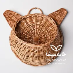 دیوارکوب و آویز لباس حصیری خانه عروسک ها - خانه میشا