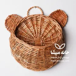 دیوارکوب و آویز لباس حصیری خانه عروسک ها - خانه میشا