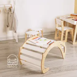 راکر و میز چوبی کودک دلفین - خانه میشا