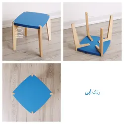 صندلی کودک چوبی رنگین‌کمان - خانه میشا