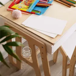 میز و صندلی چوبی کودک دوستی - خانه میشا
