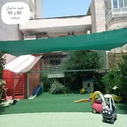 شید سایبان 80 درصد 6 در 6 دور دوزی شده همراه با حلقه نصب