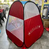 چادر بازی کودک مدل فنری تاشو طرح اسپایدرمن (مردعنکبوتی) رنگ  قرمز توری دوزی شده کد2