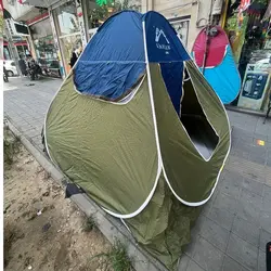 چادر مسافرتی 12 نفره مدل فنری تاشو کف ضخیم سفری ماشین صندلی موتور خودرو کد48