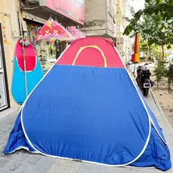 چادر مسافرتی 12 نفره مدل فنری تاشو کف ضخیم سفری ماشین صندلی موتور خودرو کد48
