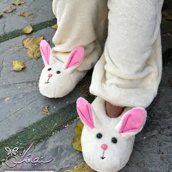 پتو سرهمی خرگوش گوش دراز سفيد