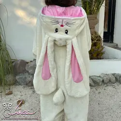 پتو سرهمی خرگوش گوش دراز سفيد