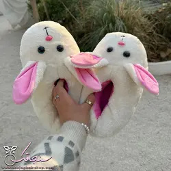 پتو سرهمی خرگوش گوش دراز سفيد