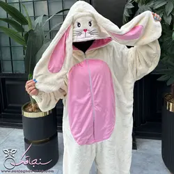 پتو سرهمی خرگوش گوش دراز سفيد