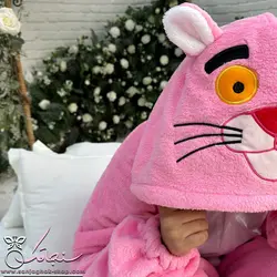 پتو سرهمی پلنگ صورتی