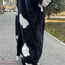 پتو سرهمی طرح گاو مشکی
