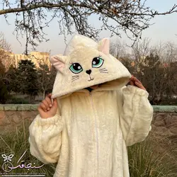 پتو سرهمی گربه اشرافی(سفید)
