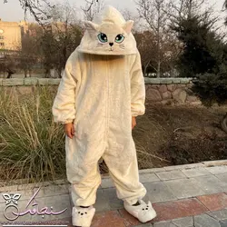 پتو سرهمی گربه اشرافی(سفید)