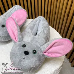 پتو سرهمی خرگوش گوش دراز طوسی