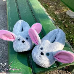 پتو سرهمی خرگوش گوش دراز طوسی