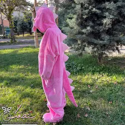 پتو سرهمی دایناسور صورتی
