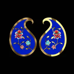 بیس گوشواره و زیورآلات شماره 217 طرح بته جقه (جنس مولتی استایل و لیبل یووی)