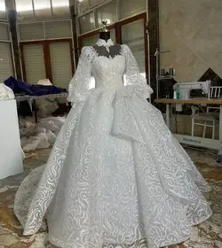 لباس عروس بلک لایت لچک دار