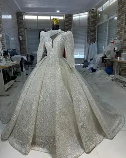 لباس عروس با شاین پفکی
