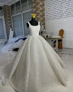 لباس عروس  پارچه پفکی