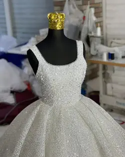 لباس عروس  پارچه پفکی