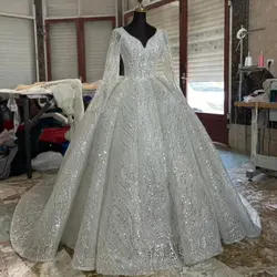 لباس عروس پفکی طرح طاووسی