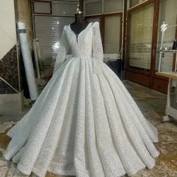 لباس عروس سه کلوش شاین پفکی توپی
