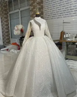 لباس عروس تزئین جسمیکو