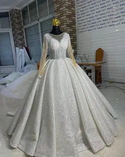لبای عروس جسمیکو مربعی سه کلوش