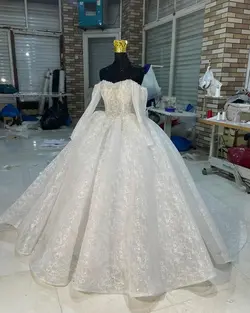لباس عروس دانتل فرانسه کد ۳۲۶