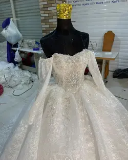 لباس عروس دانتل فرانسه کد ۳۲۶