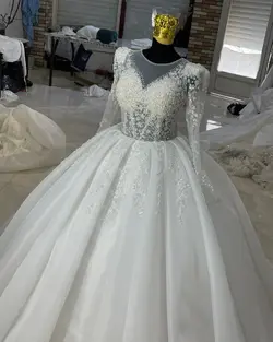 لباس حریر سه کلوش با دانتل شکوفه