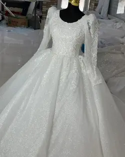 لباس عروس شاین ژاپنی چین سوزنی با دانتل کم