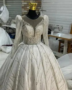 لباس عروس شاین دو کلوش کد ۳۴۶