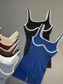 اورال شورتکی زنانه مدل سیملس پشت چین دار نوار دوزی کد 0435