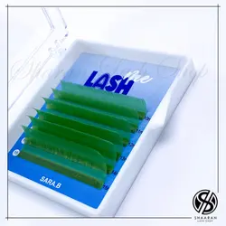مینی پالت مژه اکستنشن رنگی لش می سبز کم رنگ CC07-MIX