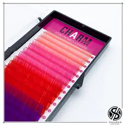 پالت مژه اکستنشن رنگی چارم L0.07 مدل Mix Colors CL37