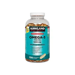 مکمل روغن ماهی امگا 3 کرکلند Kirkland Signature Omega-3 Fish Oil 1200 mg (330 Softgels) - رویال بانو