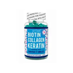 پاستیل بیوتین، کلاژن و کراتین بییوده (BIYODÉ Biotin Collagen Keratin Gummies) | مکمل تخصصی تقویت مو، پوست و ناخن - رویال بانو