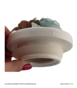 بانکه در سرامیکی حبوبات شیشه ای مدل گل رز