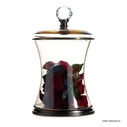 بانکه شیشه ای در فلزی مدل الماس دار