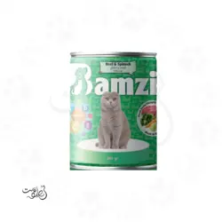 کنسرو گربه بامزی پته گوشت و اسفناج ۳۸۰ گرم Bamzi - پت شاپ هلوپت