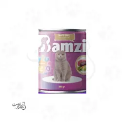 کنسرو گربه بامزی پته گوشت گوساله و جگر ۳۸۰ گرم Bamzi - پت شاپ هلوپت