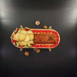 سرو رولت خوری چوبی پایه دار 503