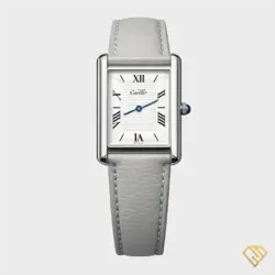 ساعت زنانه کارتیر مدل تانک (Cartier Tank)، موتور ژاپن بند طوسی، کیفیت مستر - آریو گالری