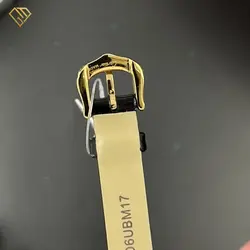 ساعت مچی زنانه کارتیر باگنوار طلایی بند چرم Cartier Baignoire، کیفیت مستر با جعبه اصلی - آریو گالری