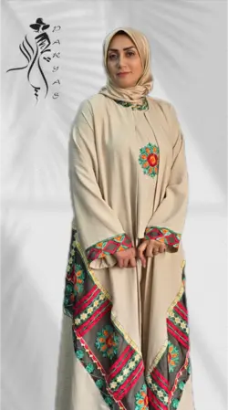مانتو عبای گلدوزی شده مدل سوسن | اوج زیبایی و اصالت ایرانی | 09127981367